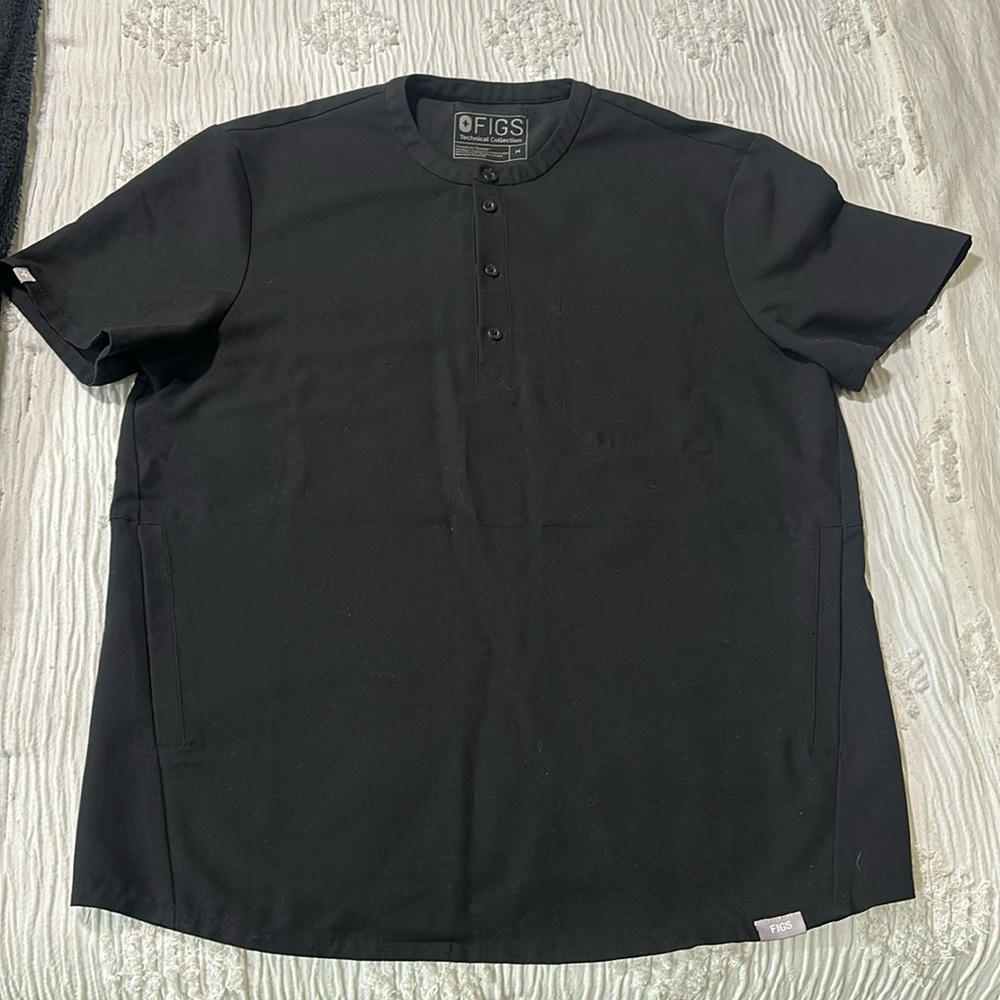 🔥🔥fig scrub top black size medium
